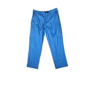 Carhartt Men's Straight Leg Utility Style Cargo Pants Blue XL Drawstring Waist